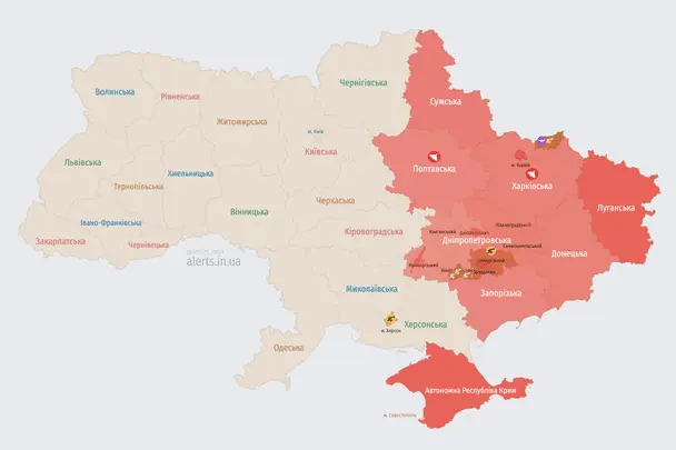 Україну атакують ворожі БпЛА: куди рухаються