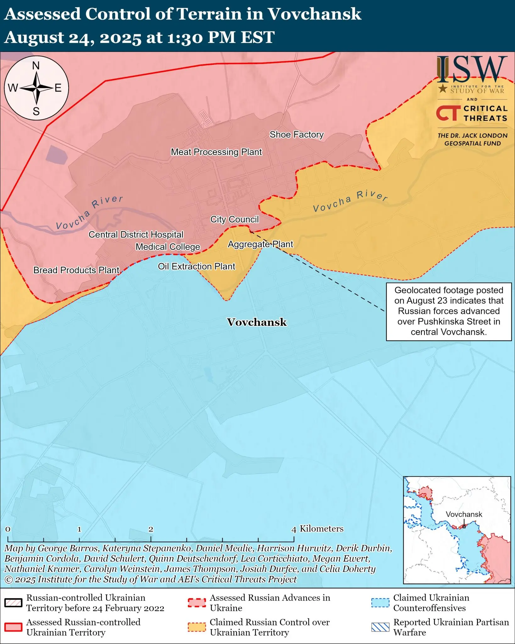 Росіяни просунулися у Вовчанську – інформація ISW