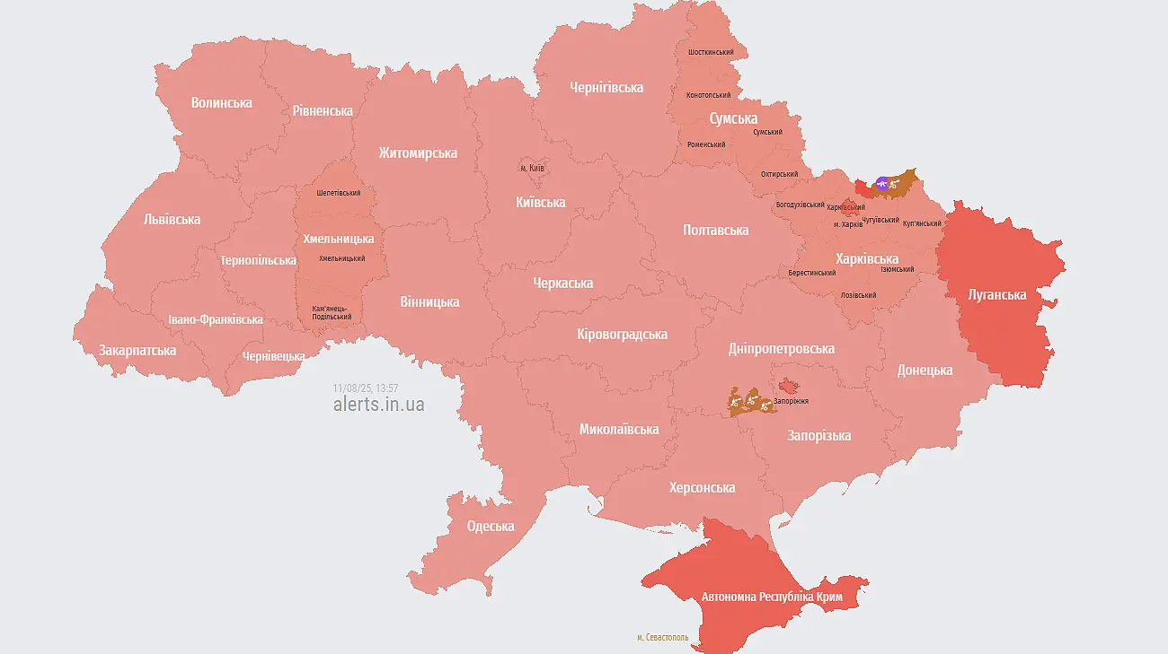 Air Raid Alert in Ukraine Due to MiG-31K Takeoff