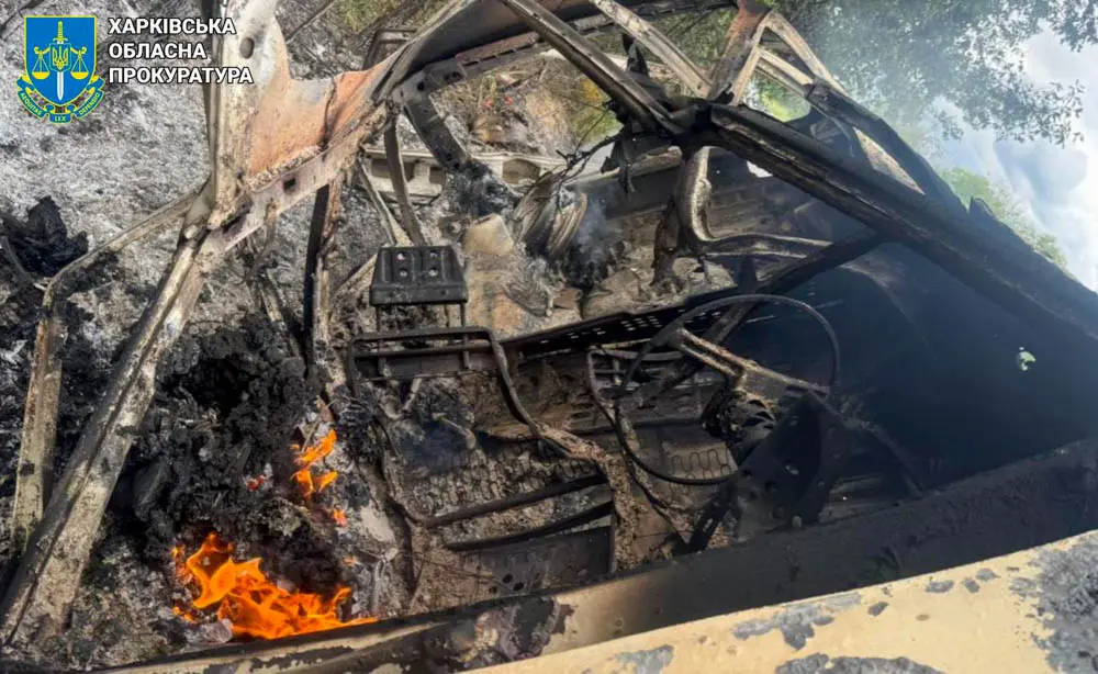 Російський дрон вдарив по авто біля Куп’янську на Харківщині: дві людини загинули