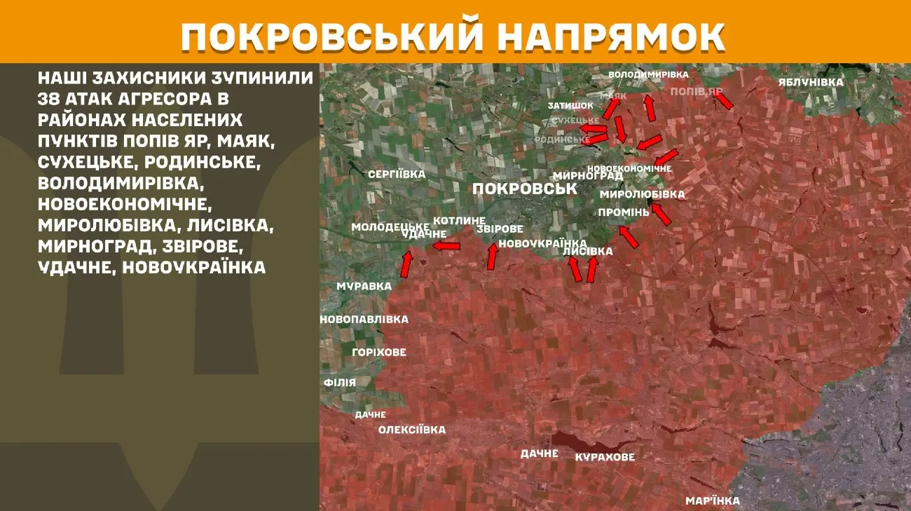 На фронті 147 зіткнень з ворогом, з них 38 на Покровському напрямку – Генштаб