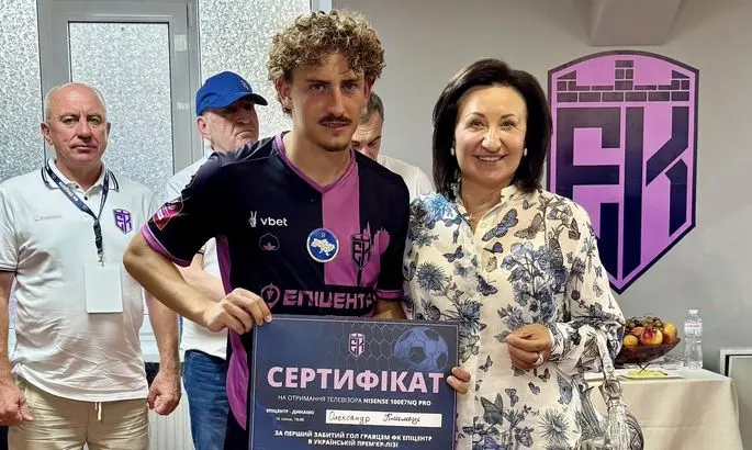 Автор первого гола Эпицентра в УПЛ получил подарок от партнера клуба
