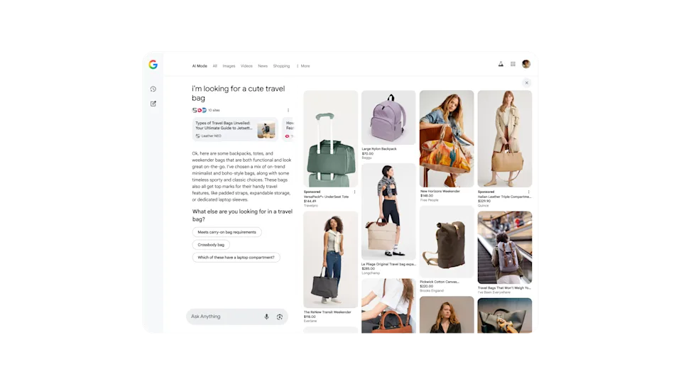 Режим ШІ Google дозволяє віртуально приміряти одяг