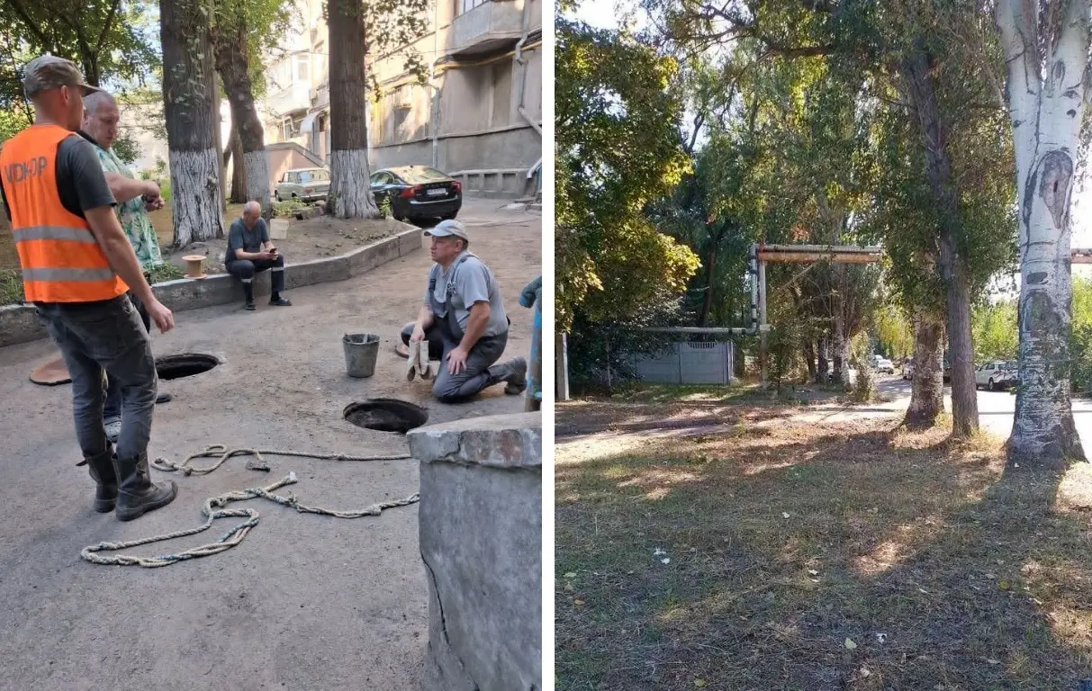 У Дніпрі продовжують накривати колодці, вивозити сміття й прибирати території за заявками містян