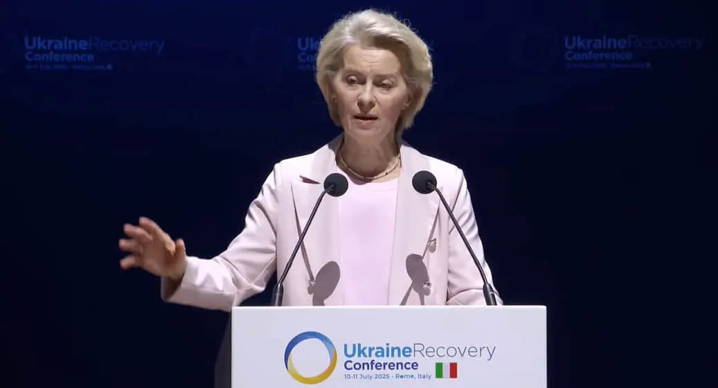 Президентка Єврокомісії на URC оголосила про 4 млрд євро допомоги бюджету України