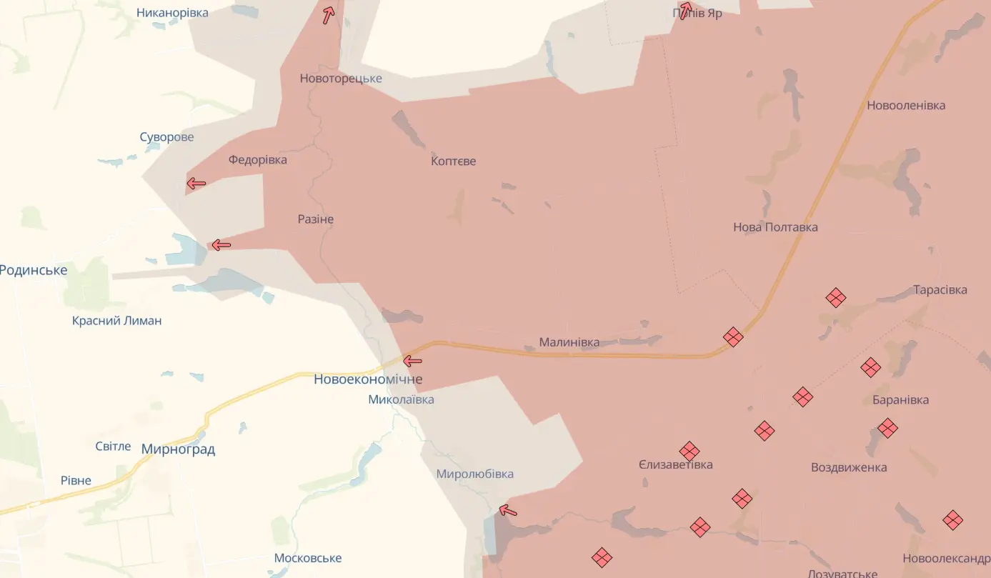 Карта бойових дій онлайн на сьогодні – 24 липня 2025 року