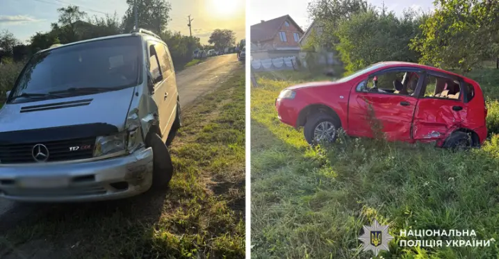У Колінківцях зіткнулися два авто: постраждали немовля, водій та жінка