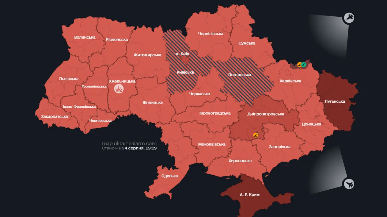 По всій Україні виє тривога – Росія випустила "Кинджали"