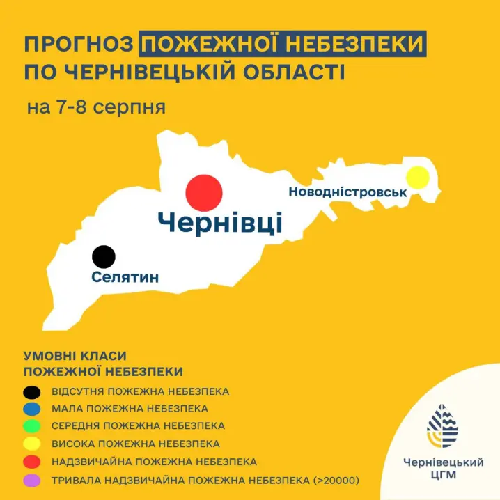 На Буковині оголосили високий рівень пожежної небезпеки 7–8 серпня
