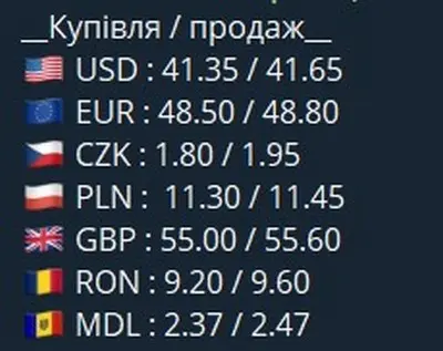Скільки коштує долар та євро у чернівецьких обмінниках