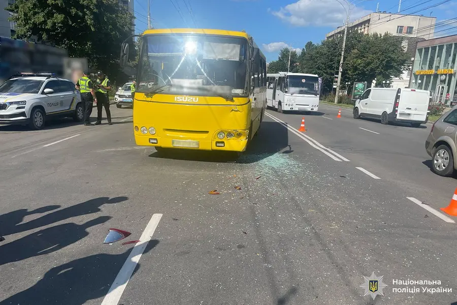 ДТП з автобусом Богдан у Вінниці: є постраждалі