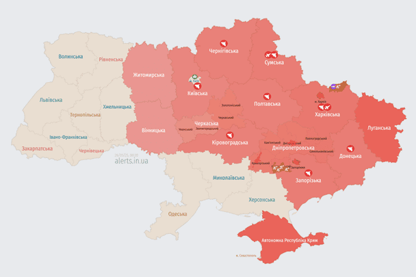 Україну атакують ворожі БпЛА: напрямок руху