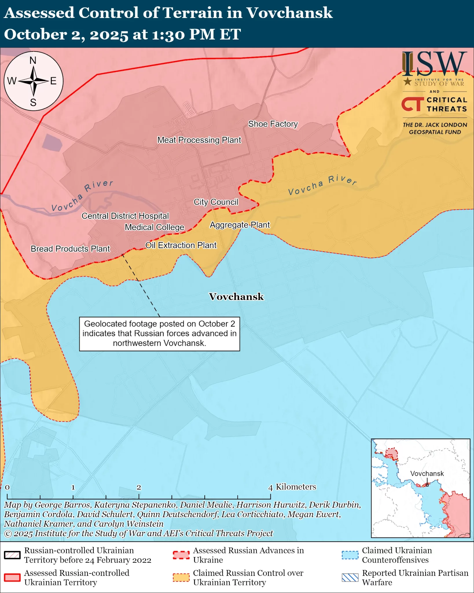 В ISW зафіксували просування РФ на півночі від Харкова