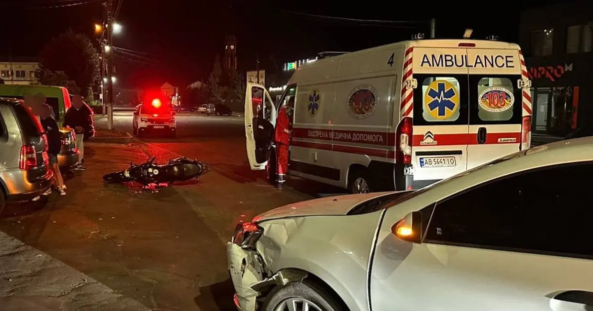На Вінниччині внаслідок двох ДТП травмувалися троє неповнолітніх