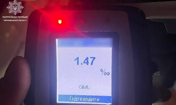 Вночі у Чернівцях патрульні затримали п’яного водія