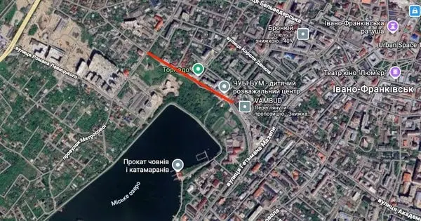 У парковій зоні біля озера в Івано-Франківську прокладуть нову вулицю