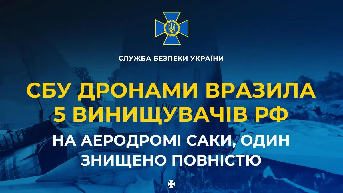 СБУ провела нову спецоперацію: БпЛА вразили п’ять винищувачів РФ