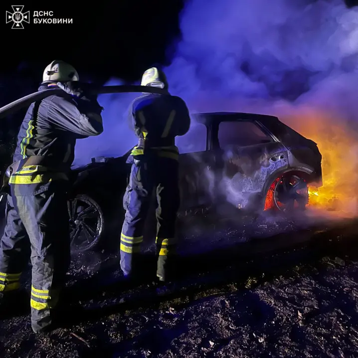 У Чернівецькій області на ходу спалахнуло авто