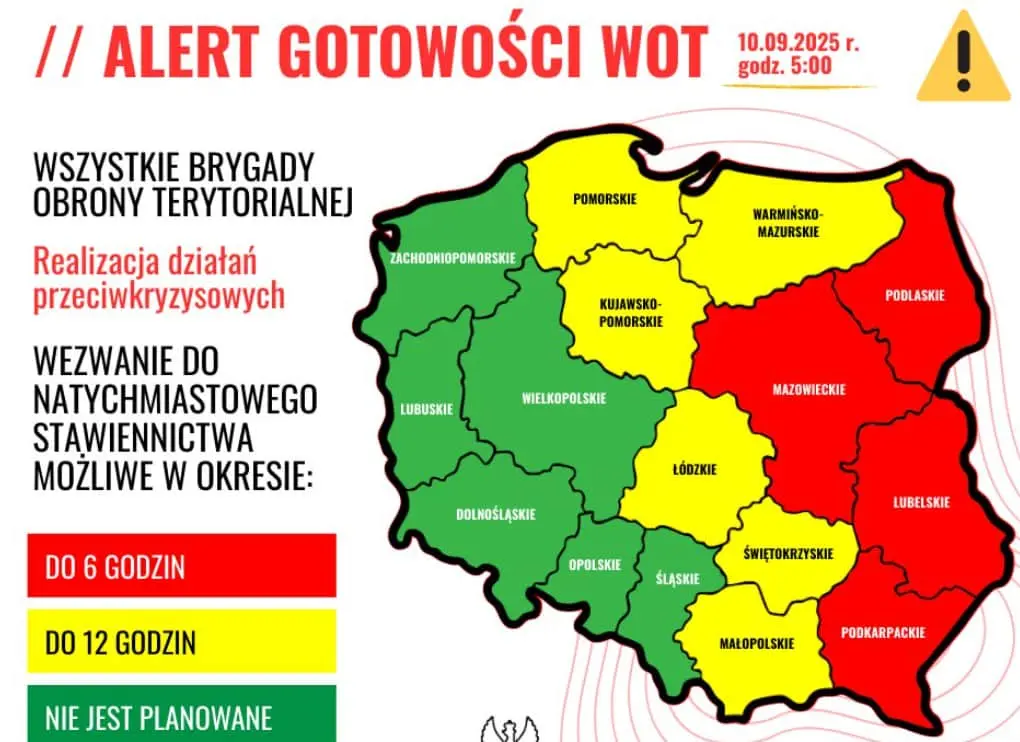 У Польщі військових тероборони попросили бути готовими до швидкого виклику 