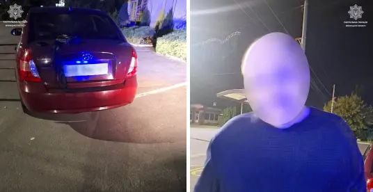 У Вінниці патрульні зупинили водія, який їздив нічним містом напідпитку