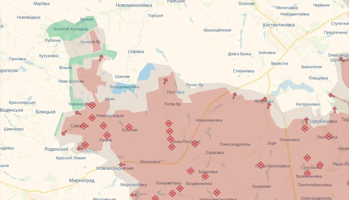 Карта бойових дій в Україні сьогодні - 19 вересня 2025