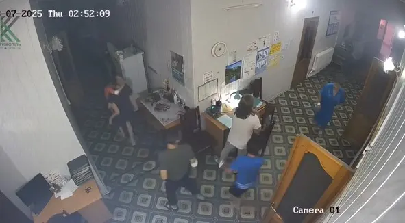 Пожежа в лікарні Крижополя: відео з камер спостереження