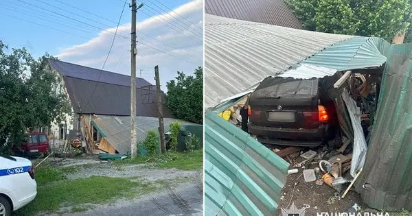 20-річний водій BMW загинув унаслідок зіткнення з парканом на Хмельниччині